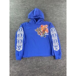 Kodone World Hoodie Mens Medium Blue Graffiti Manga Comic Kodonism Art Cartoon